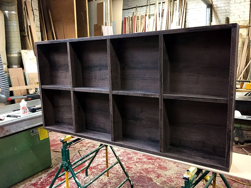 Bespoke Shelving Units in Black Stained Finish